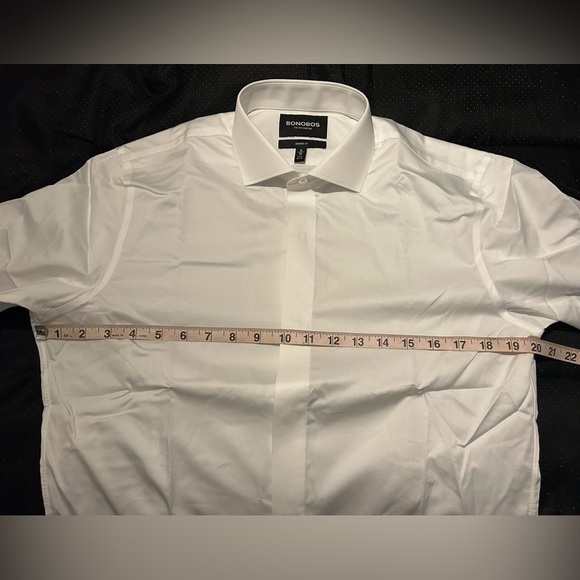 Bonobos White Tuxedo Shirt, 16/35, Elegant - Picture 2 of 7